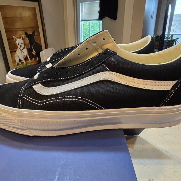 New Vans Premium Old Skool 36 LX Black/White Sneakers Low-Top Shoes MENS SZ 10 - Picture 1 of 9